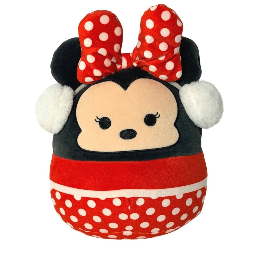 Squishmallows‎ Minnie Mouse Sz 11" Holiday Disney Earmuffs Plush Toy